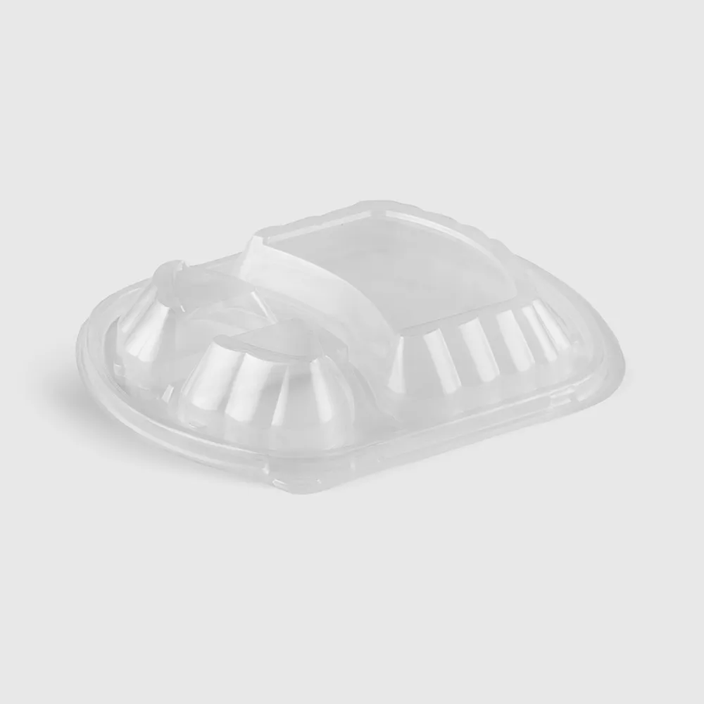 meal tray 3comp lid